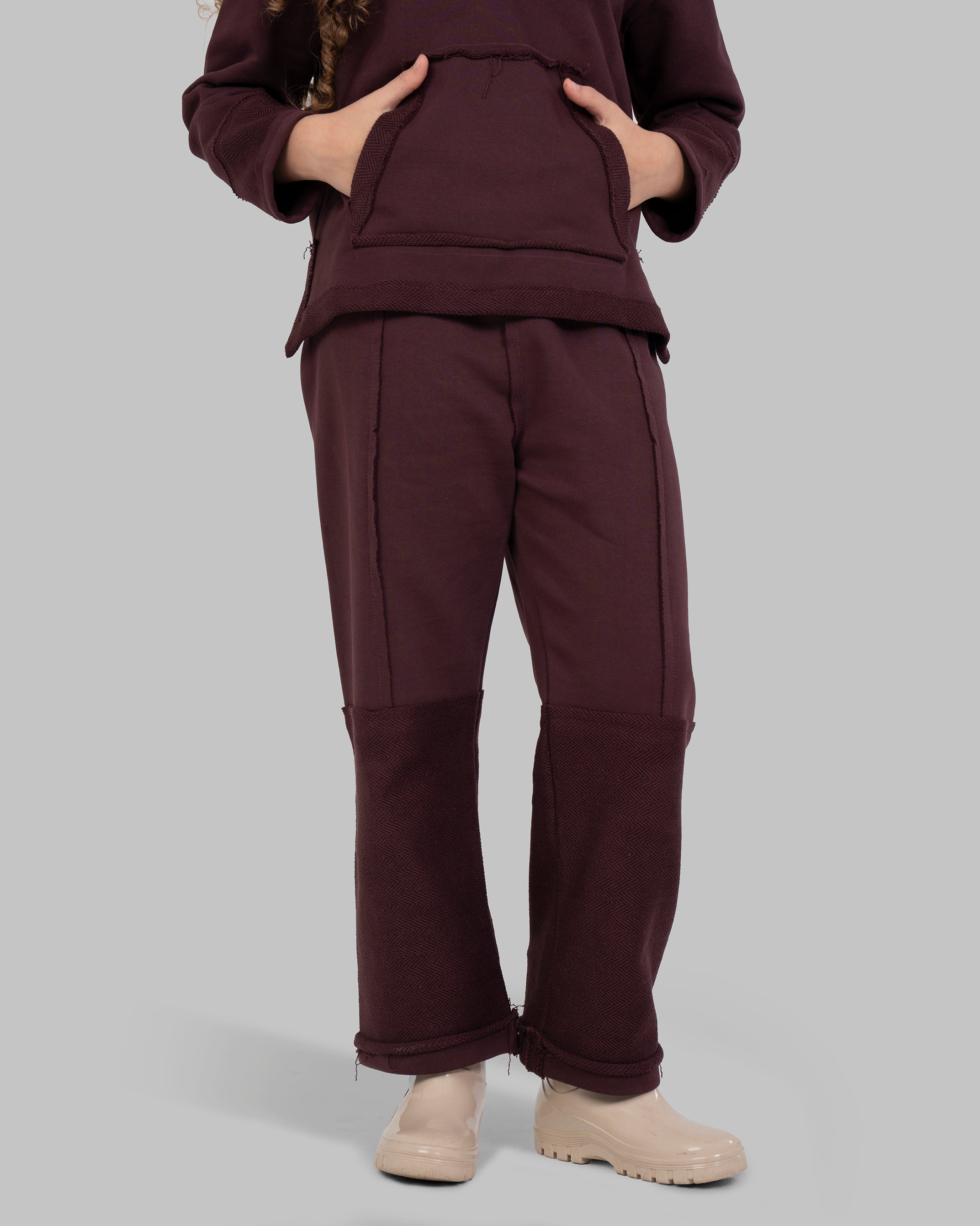 WIDE LEG PANTS WITH UNFINISHED