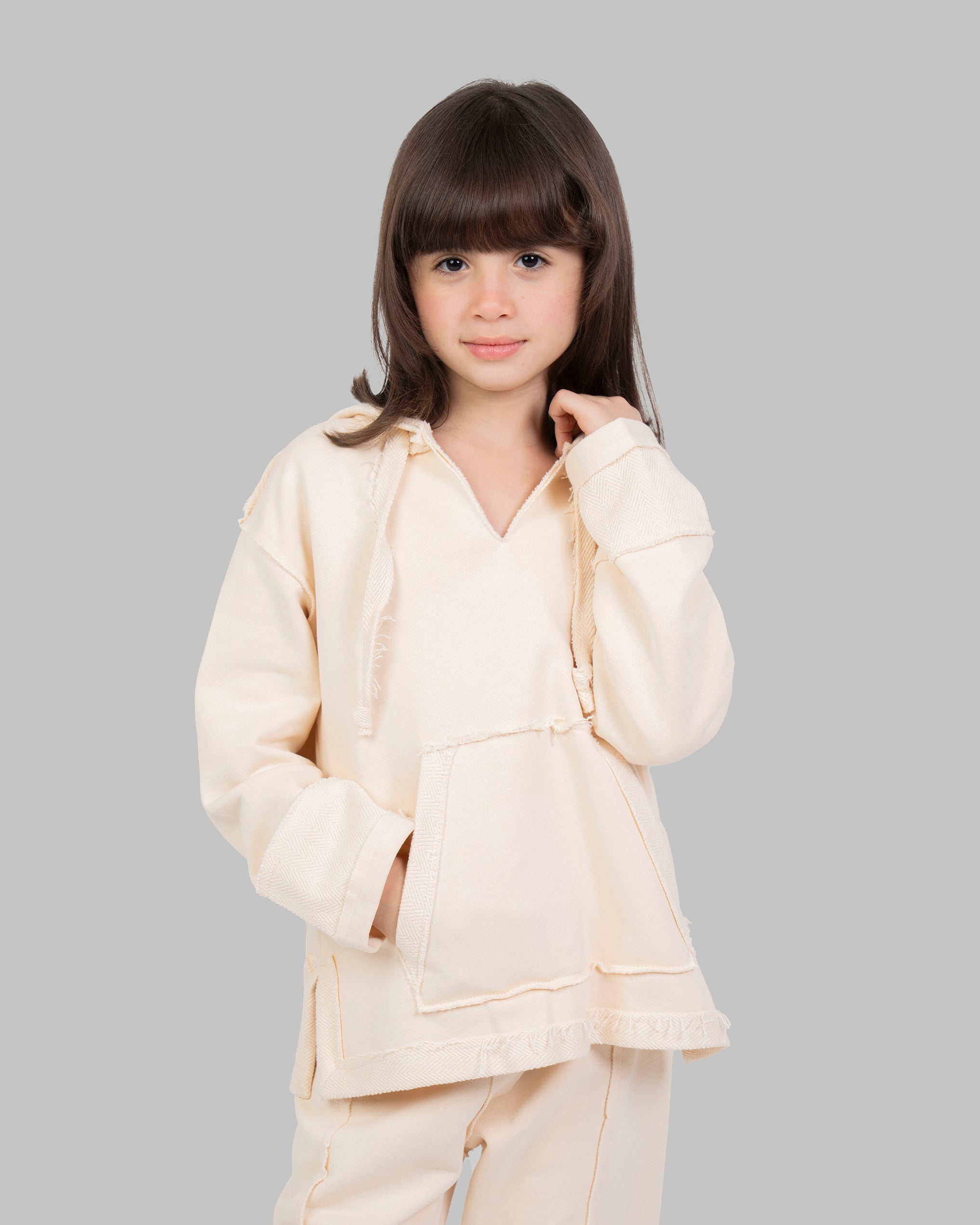 OVERSIZED HOODIE WITH UNFINISHED