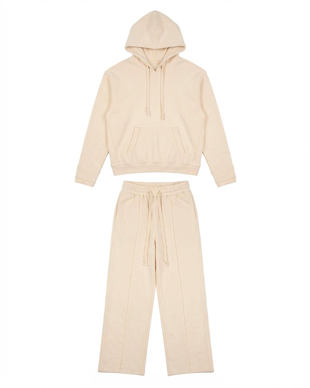 WIDE LEG PANTS WITH UNFINISHED