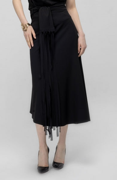 MIDI SKIRT WITH TIE WAIST