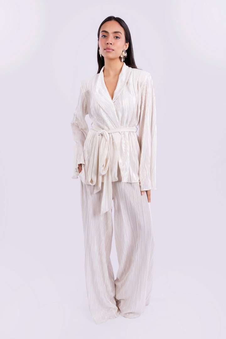 PLATED SHIMMER KIMONO