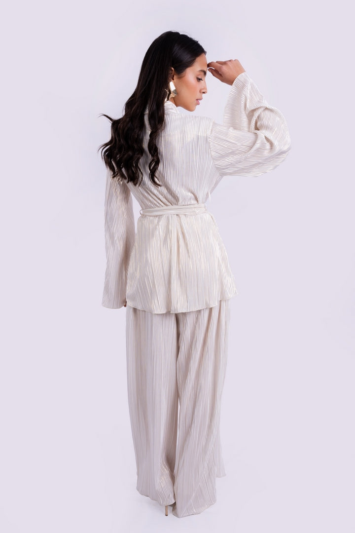 PLATED SHIMMER KIMONO