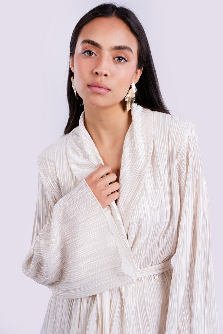 PLATED SHIMMER KIMONO