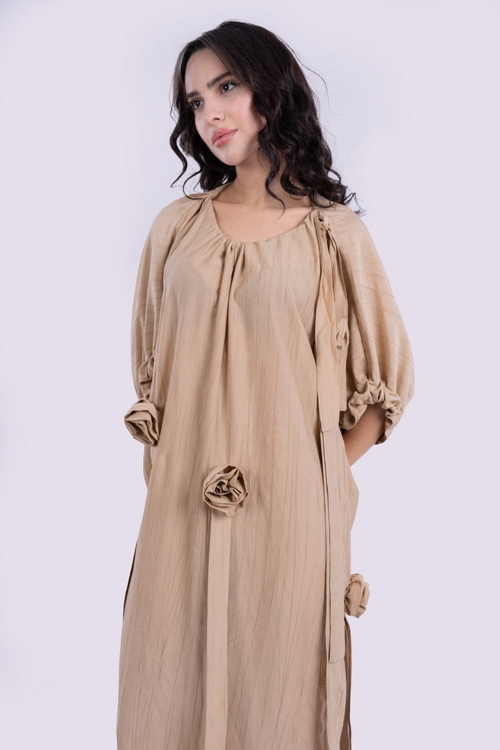 LONG DRESS OVERSIZED WITH FLOWERS