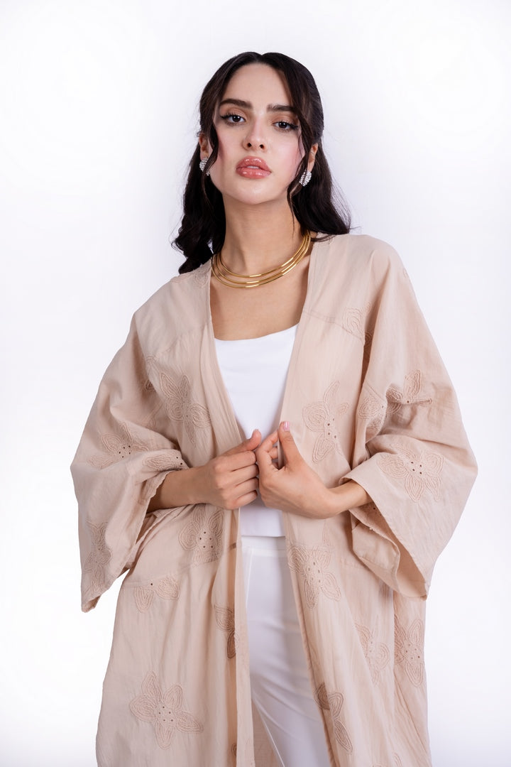 OVERSIZED KIMONO WITH  EMBROIDERY