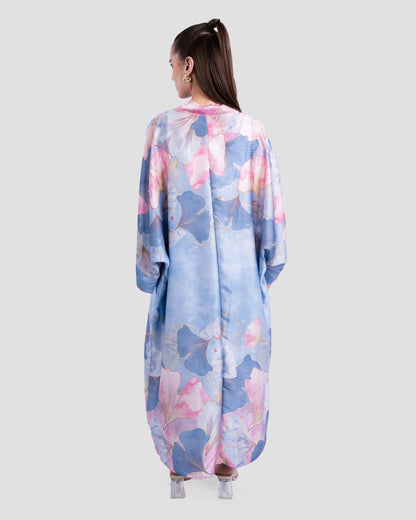 PRINTED FLOWY KIMONO