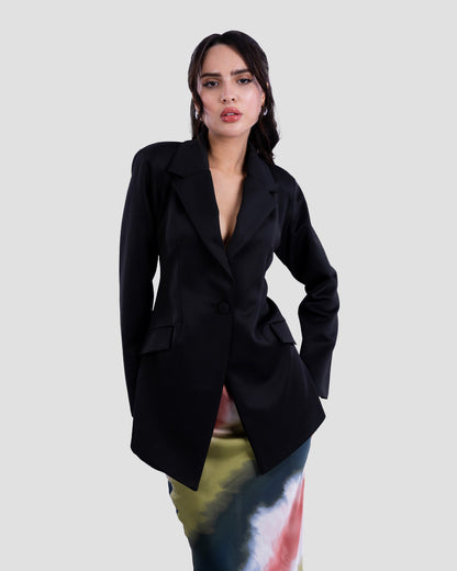 STRUCTURED BLAZER WITH DEFINED SHOULDERS