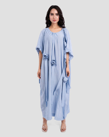 Flowy Maxi Dress with Appliqué Details