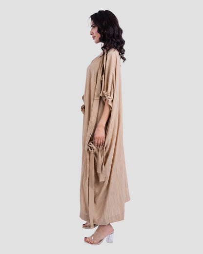 Flowy Maxi Dress with Appliqué Details