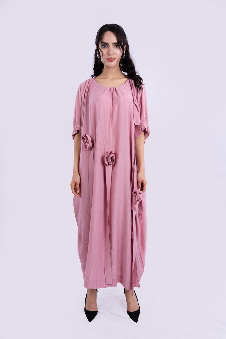 LONG DRESS OVERSIZED WITH FLOWERS