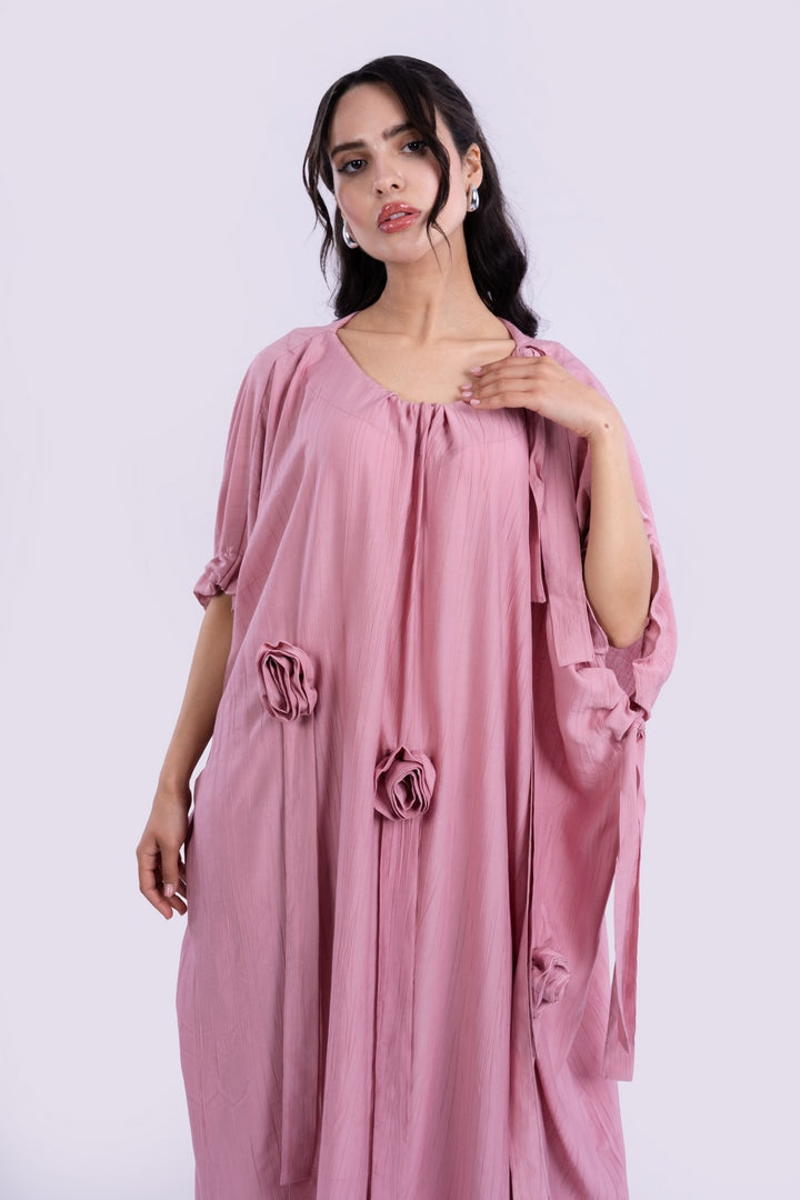 LONG DRESS OVERSIZED WITH FLOWERS