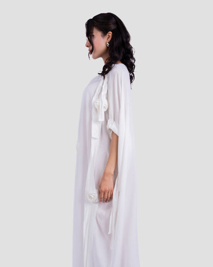 Flowy Maxi Dress with Appliqué Details