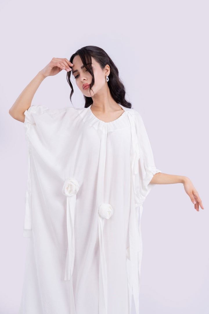 LONG DRESS OVERSIZED WITH FLOWERS