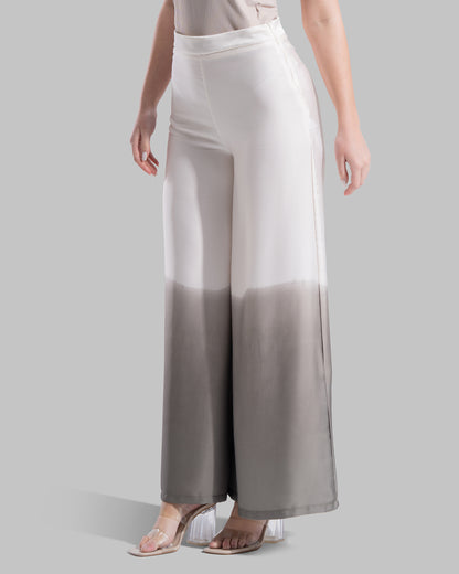 Flowy wide-leg trousers with a dip-dye effect.