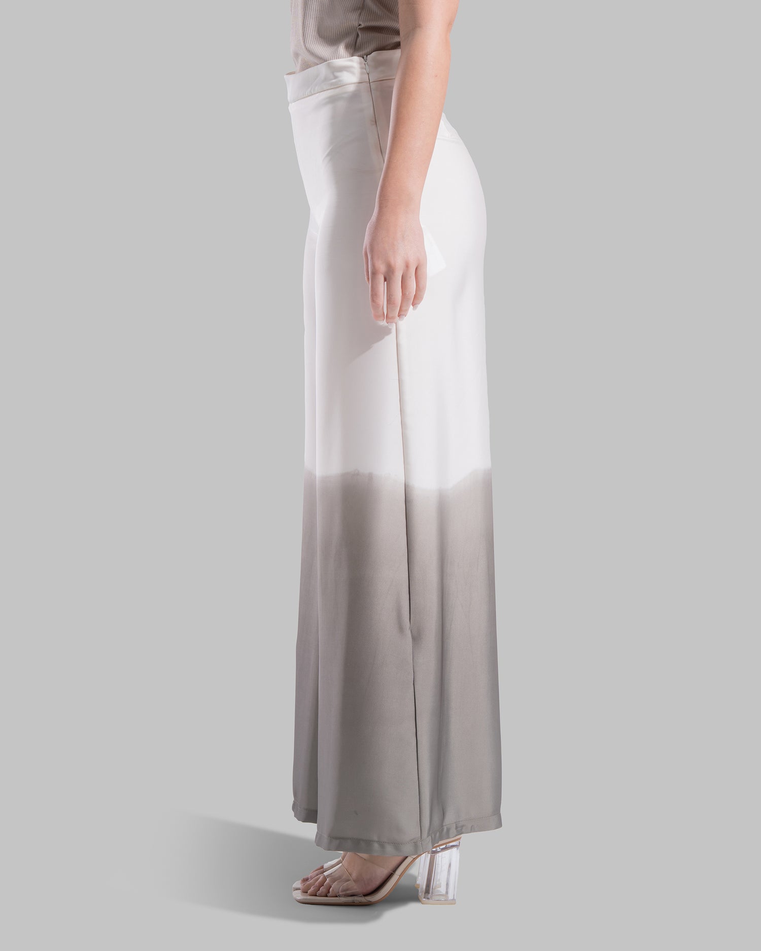 Flowy wide-leg trousers with a dip-dye effect.