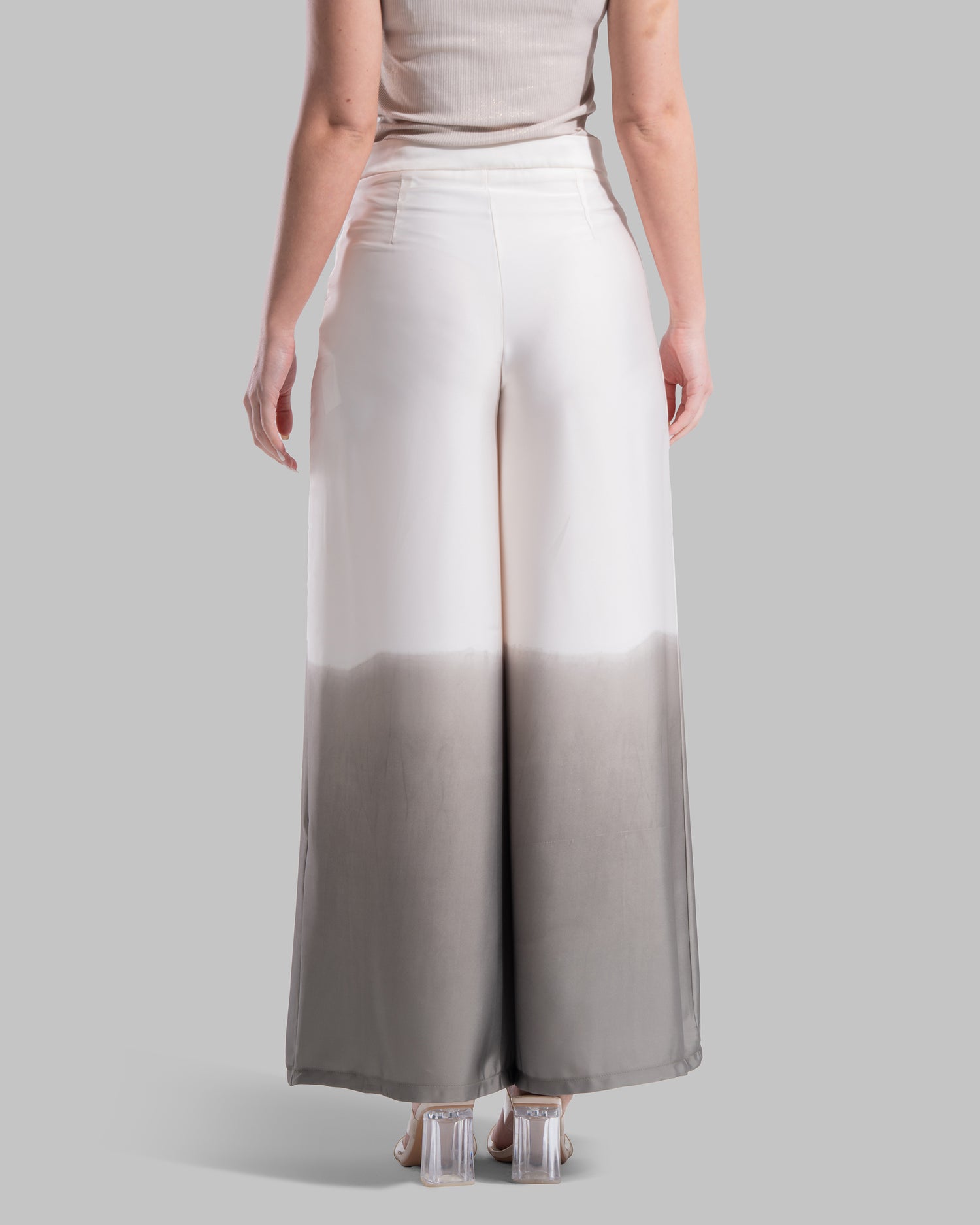 Flowy wide-leg trousers with a dip-dye effect.