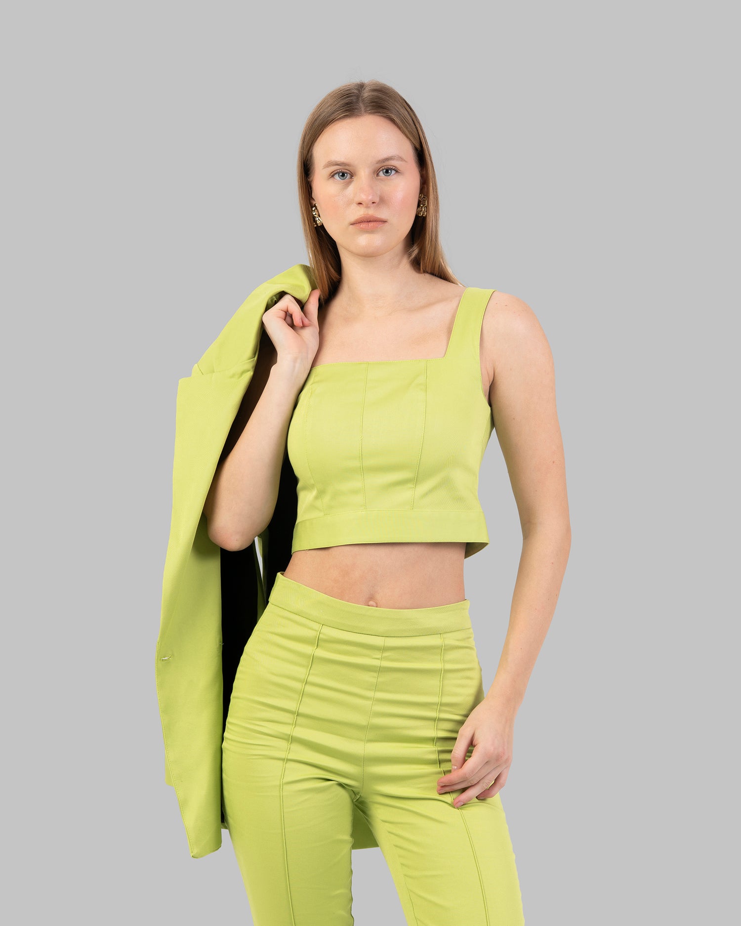 Square-Neck Cropped Top