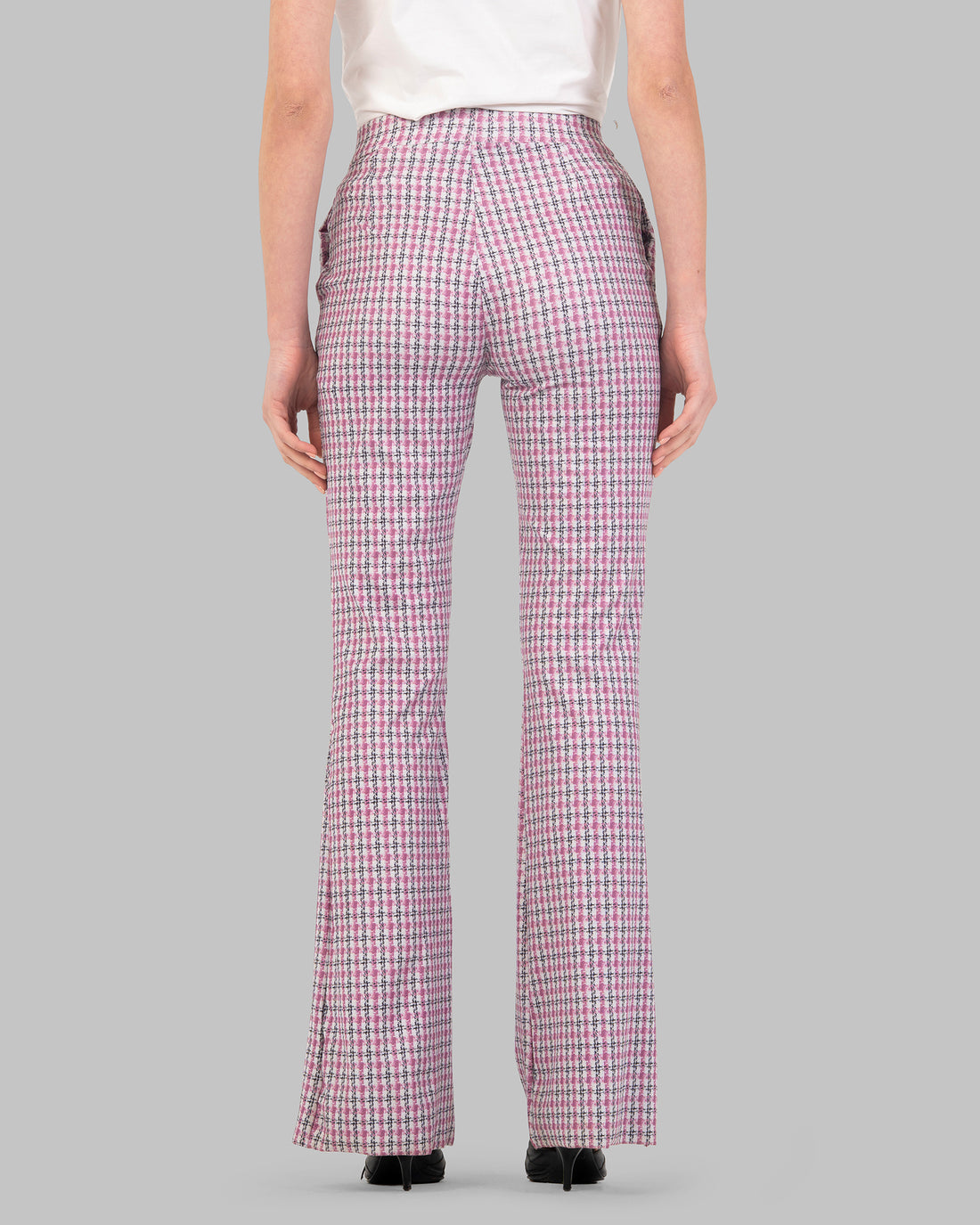 FLARED TROUSERS HIGH-WAIST WITH  ELESTICATED INNER