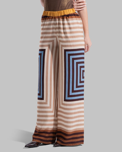 printed wide -leg pants .