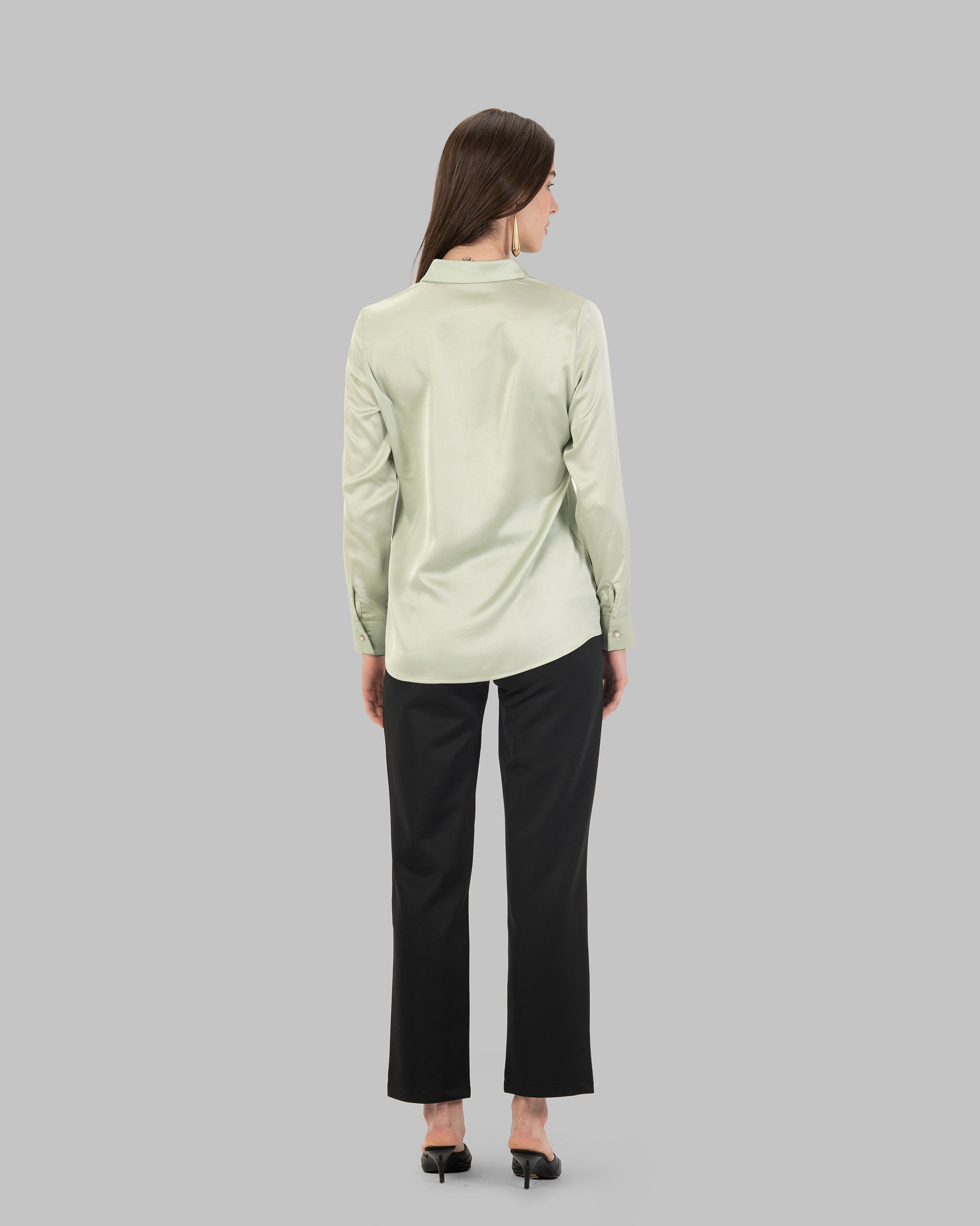 HIGH-WAIST TROUSERS WITH VISIBLE SEAM WITH POCKETS