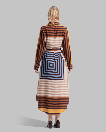 midi shirt dress with amatching belt.