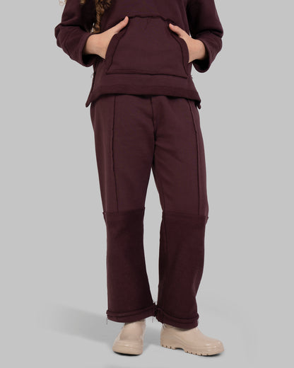 بنطلون واسع الساق بدون تشطيب