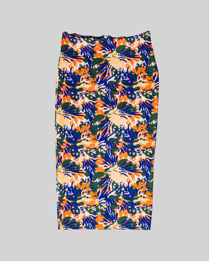 printed skirt High waist knee length tight fit