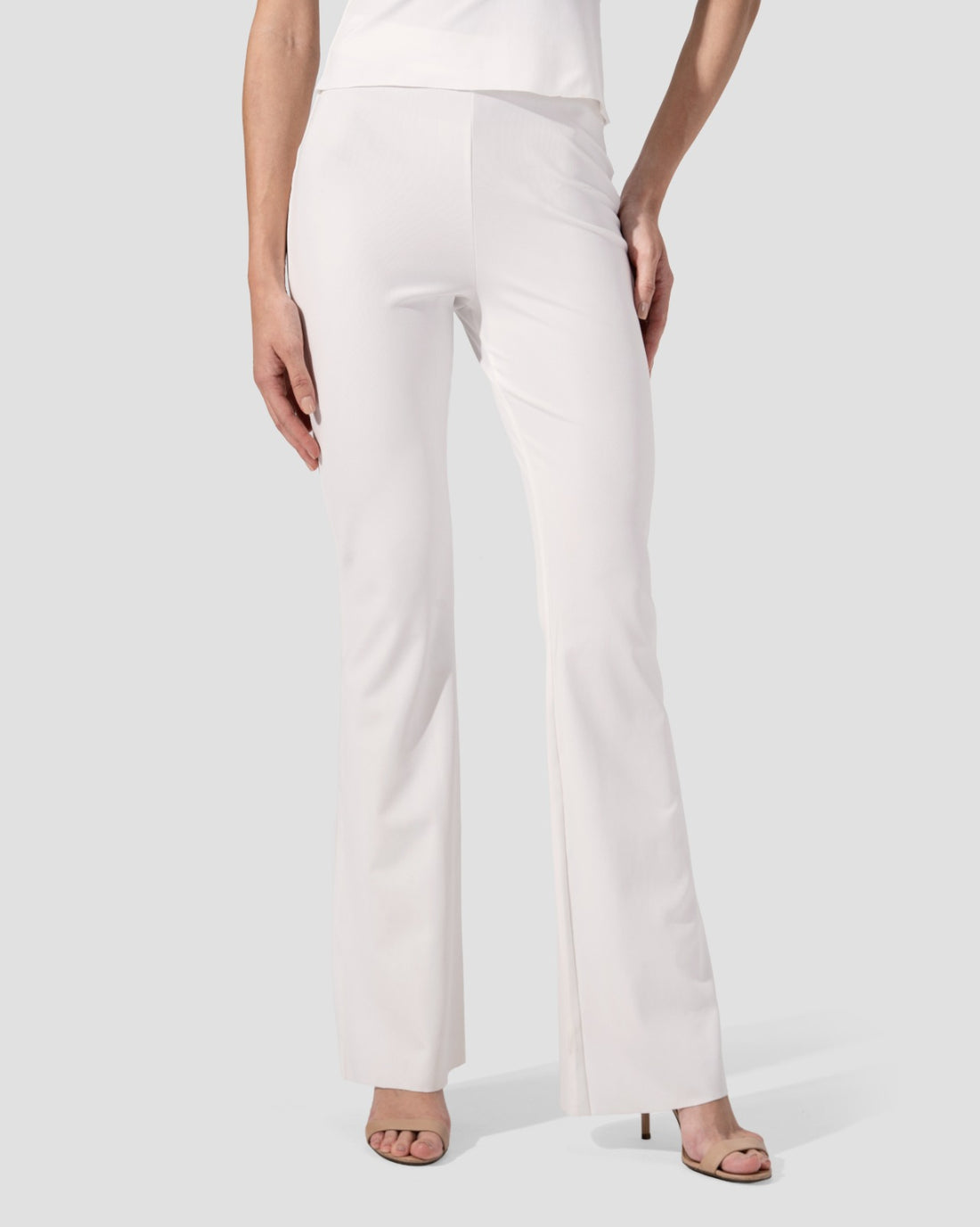 FLARED TROUSERS HIGH-WAIST WITH ELESTICATED INNER