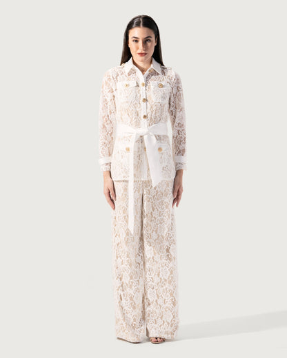 HIGH-WAIST DANTEL PANTS